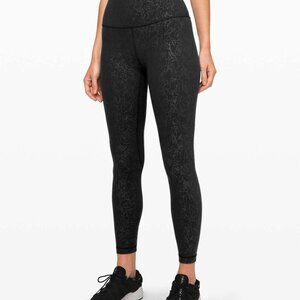 Lululemon Align Pant II 25" - 6 Folk Floral Emboss Black